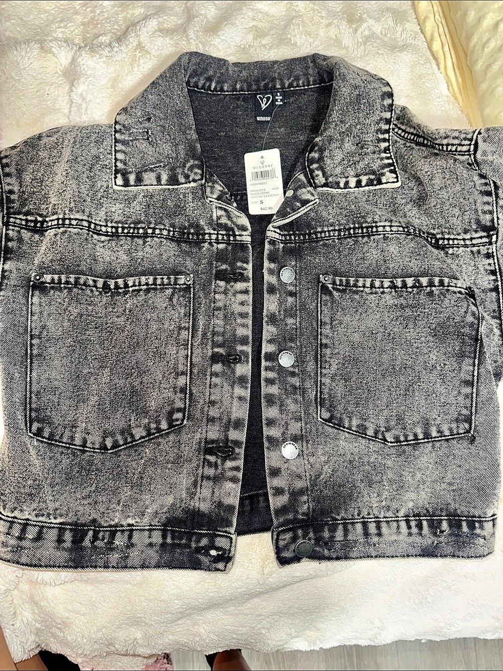 Windsor black wash Denim Jacket Size Small NWT